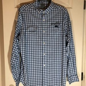 Vineyard Vines harbor shirt in jake blue, size L